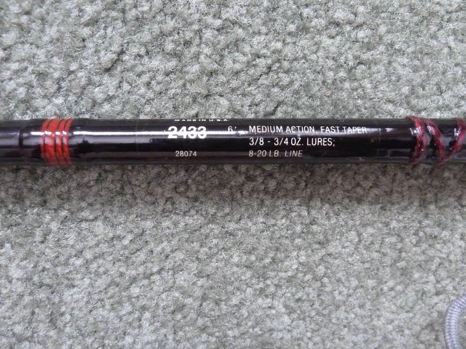 Garcia Conlon Bait Casting Rod, 6 FT USA Made MEDIUM Action Fast Taper # 2433