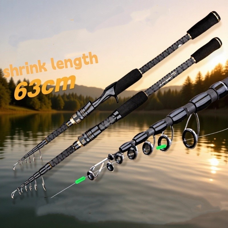 Telescopic Fishing Rod Carbon Fiber Travel High Sensitive Rods Fast Action Pole