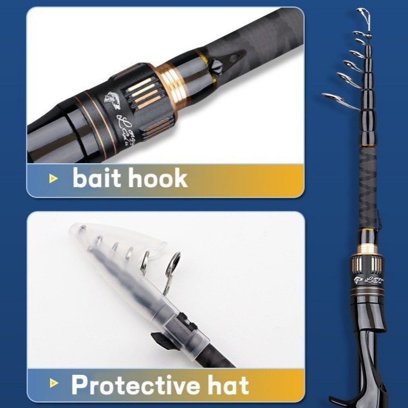 Telescopic Fishing Rod Carbon Fiber Travel High Sensitive Rods Fast Action Pole