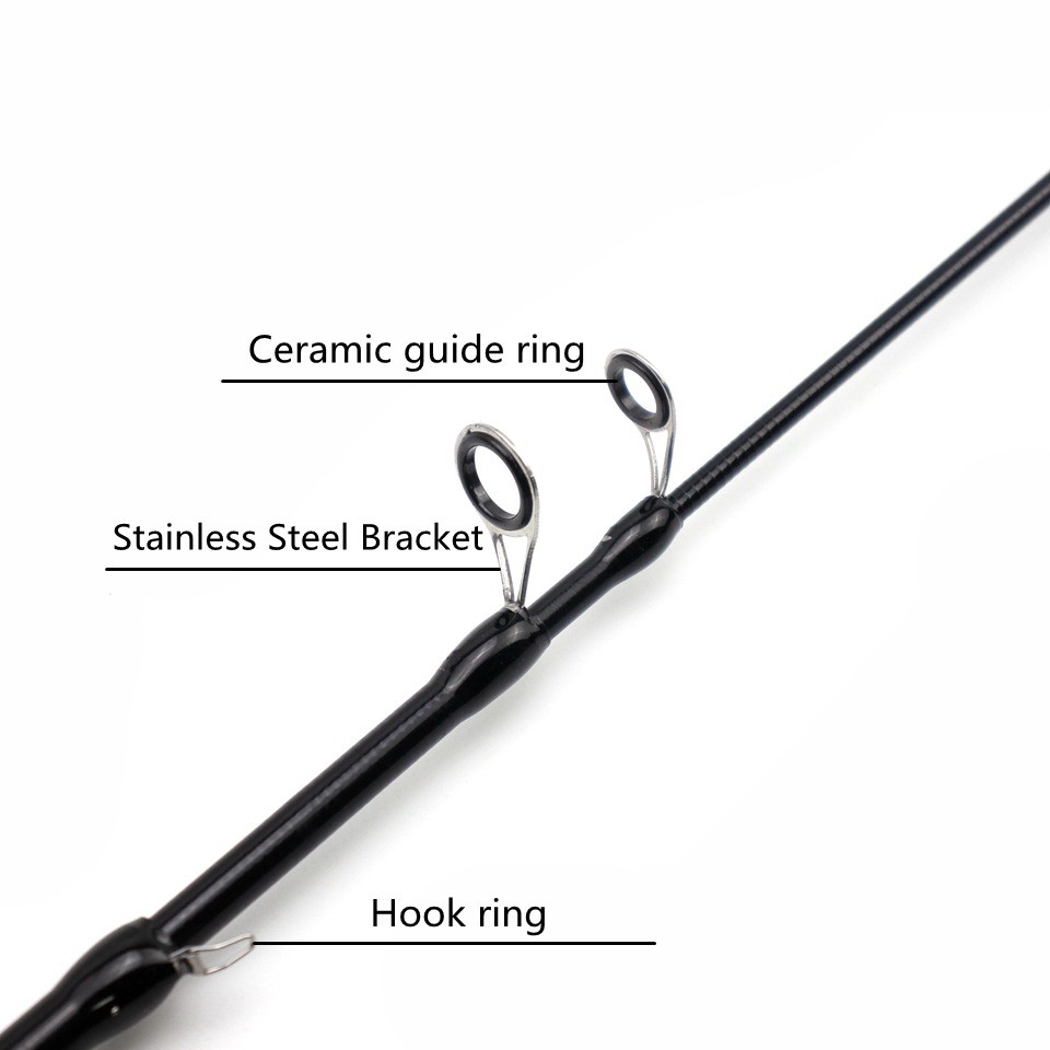 Ultra-Light Portable Fishing Rod Carbon Fiber Spinning Casting Pole Cork Handle