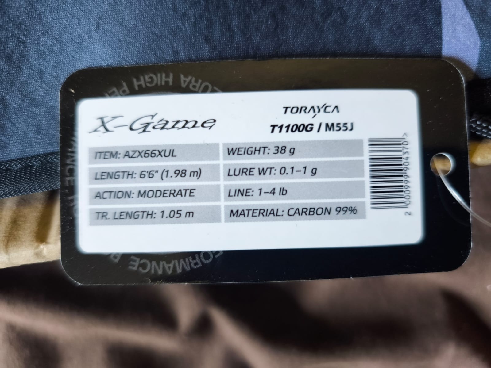 Azura X-Game X66XUL X-Nano Long TZ Spinning Rod 1.99m 0.1-1g