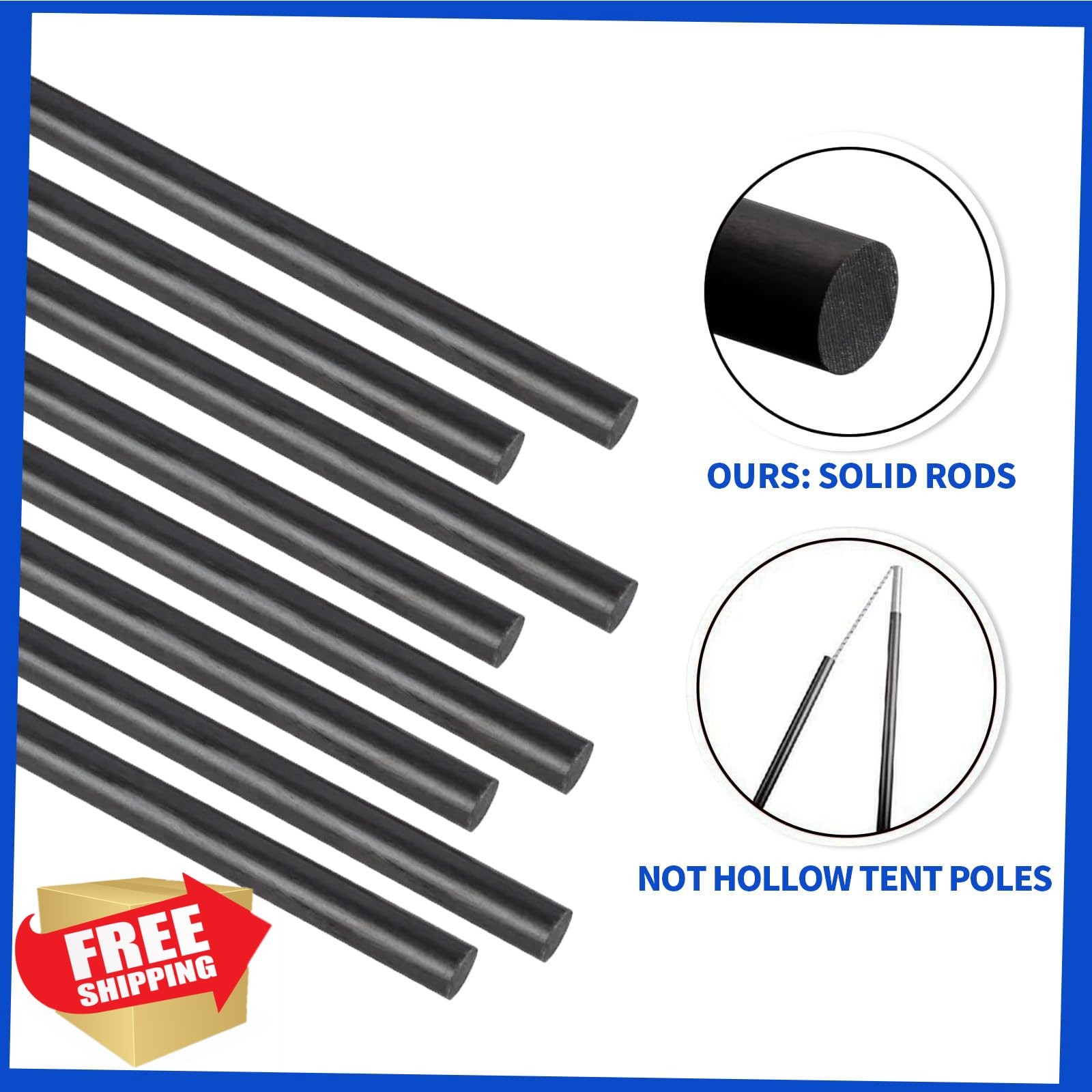 MSSVIGING 12FT Fiberglass Rods