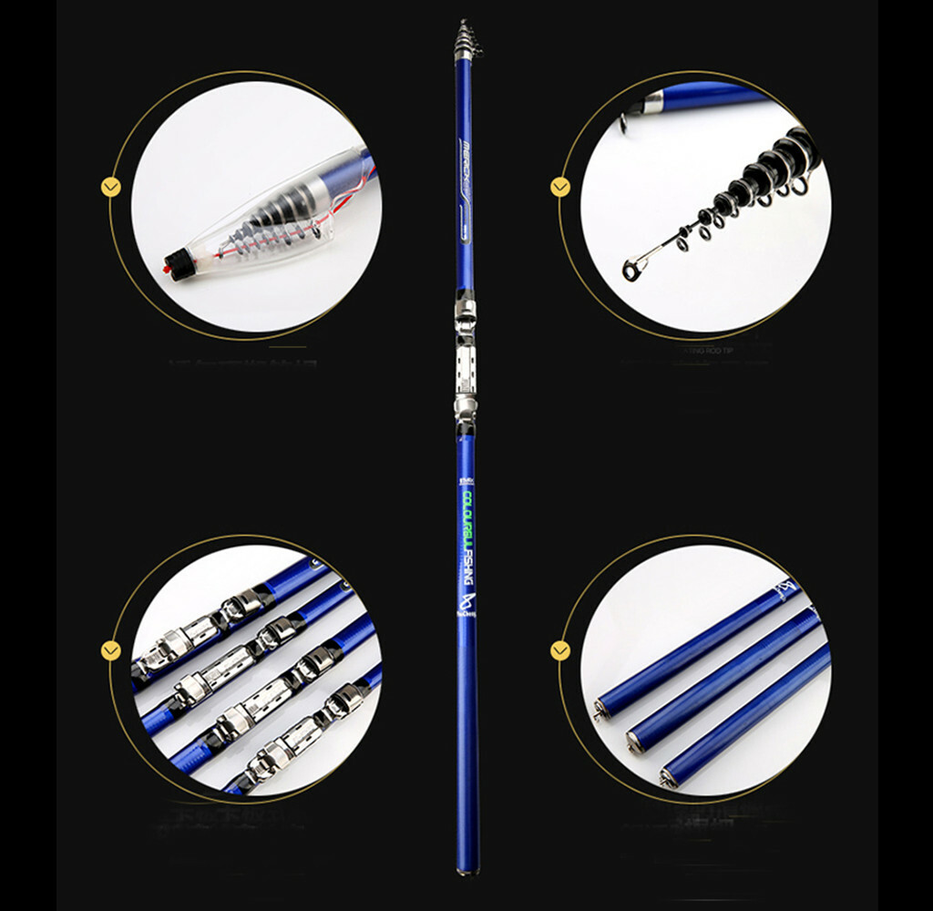 Telescopic Fishing Rods 3.6M-6.3M Carp Fishing Rods Hard Pole Carbon Fiber Rod