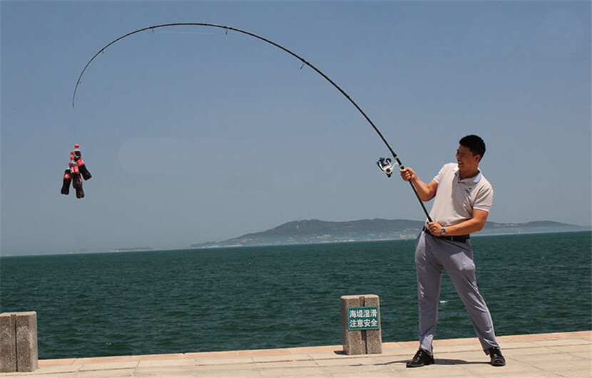High Strength Carbon Fibre 3 Sections Surf Rods Casting Weight:100-300g