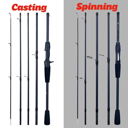 FLENHAI Spinning Baitcasting Travel Carbon Mini Fishing Rods 1.8~2.4m Casting We
