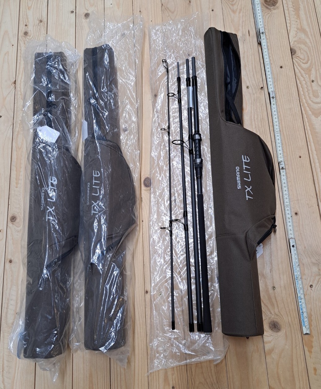 3 × Shimano TX Lite A Carp 9ft 3lbs Carp Rods 4pc NEW + Transport Tube TOP!