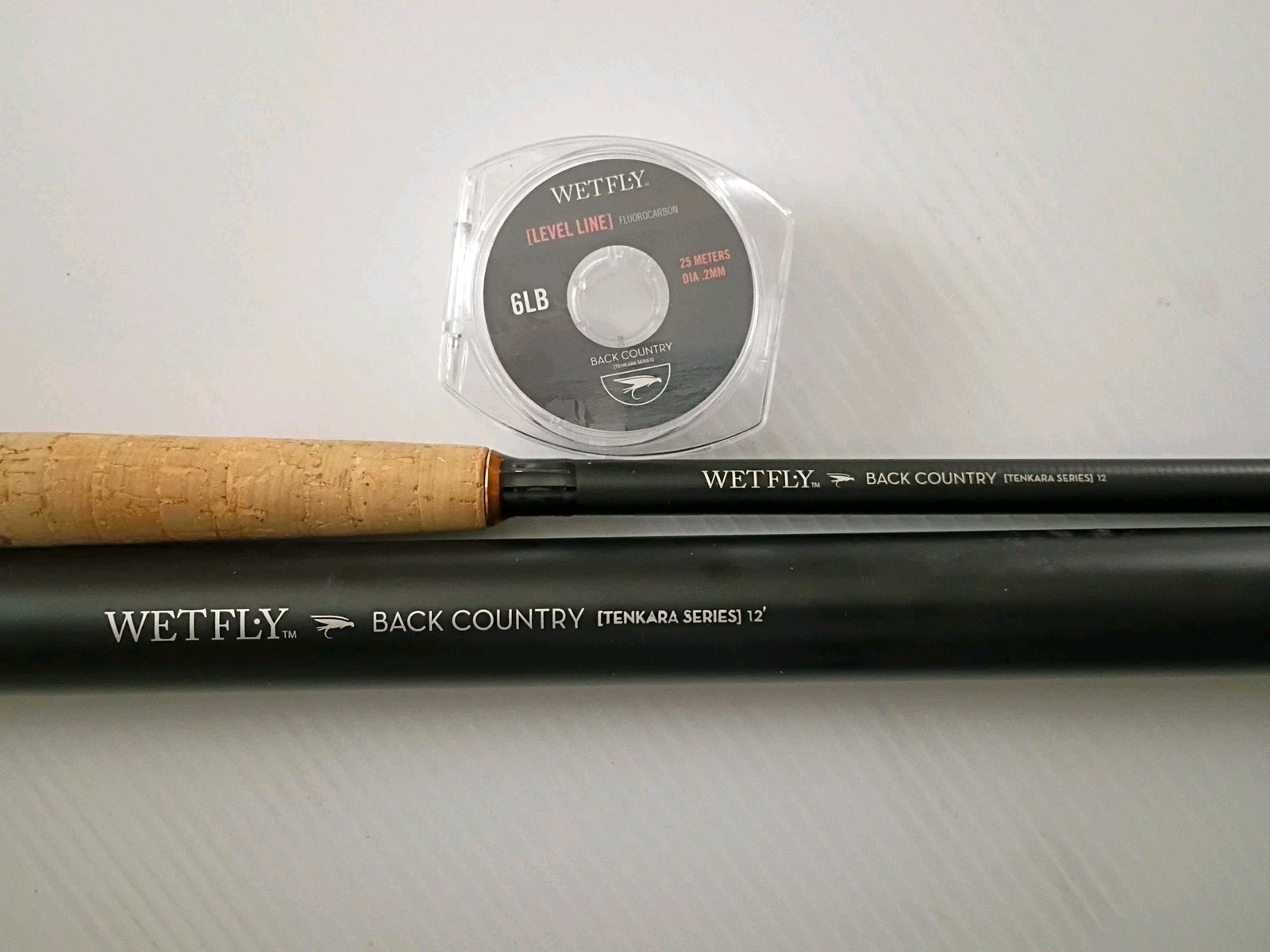 WetFly Tenkara Backcountry Fly Fishing Rod 12′ w/Sleeve Tube + 6 lb WetFly Line