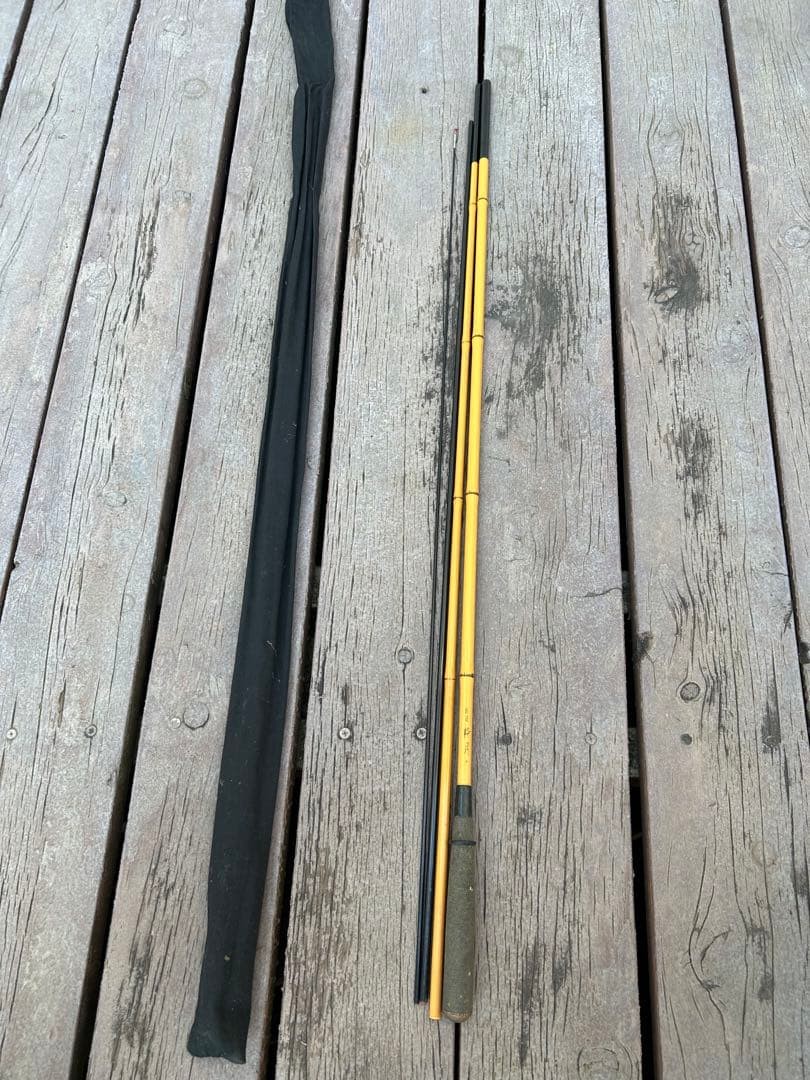 Special Selection Makizuki Herabuna Rod Glass Fiber Yellow Black Used