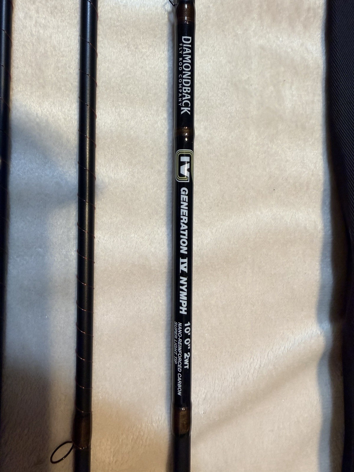 Diamondback Generation IV Nymph Fly Rod 10ft 2wt 4pc Carbon Grip