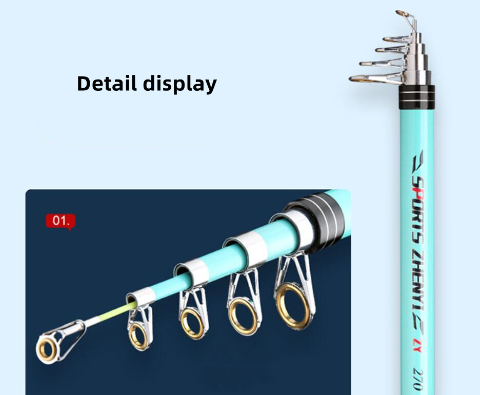 Telescopic Fishing Rod Trout Travel Rock Rod High Carbon Fiber 2.1M 2.4M 2.7M 3M