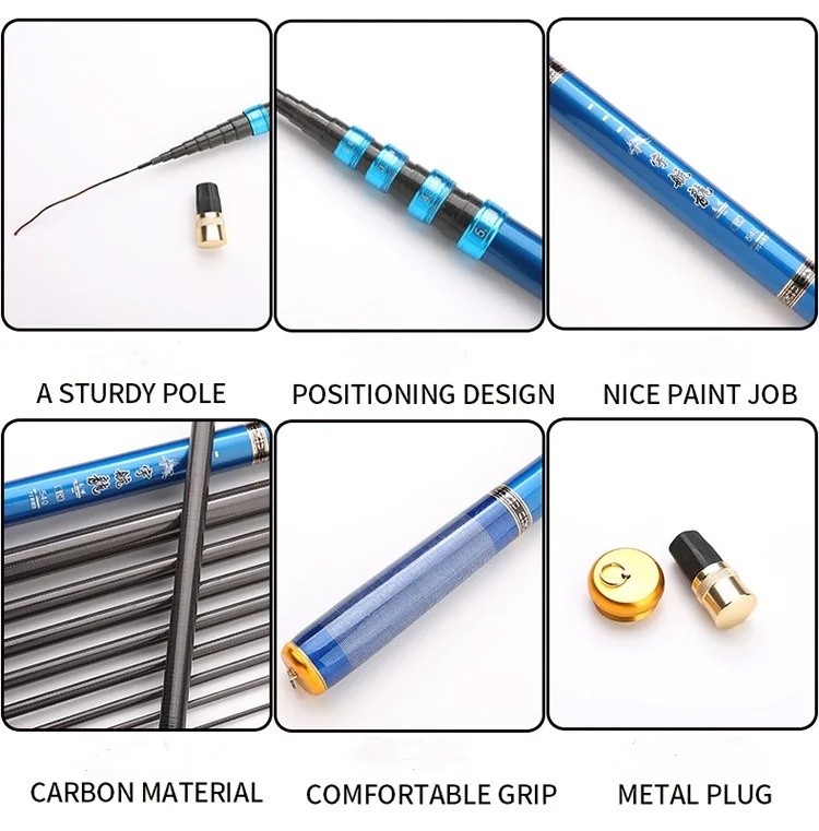 Ultra-light Carbon Fishing Rod Short Section Adjustable Stream Fishing Rod