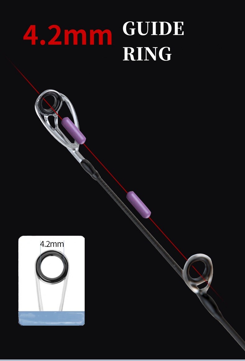 Fishing Rod 1.68M 1.8M Spinning Carbon Fiber Rod Lure Fishing Rod 2 section Pole