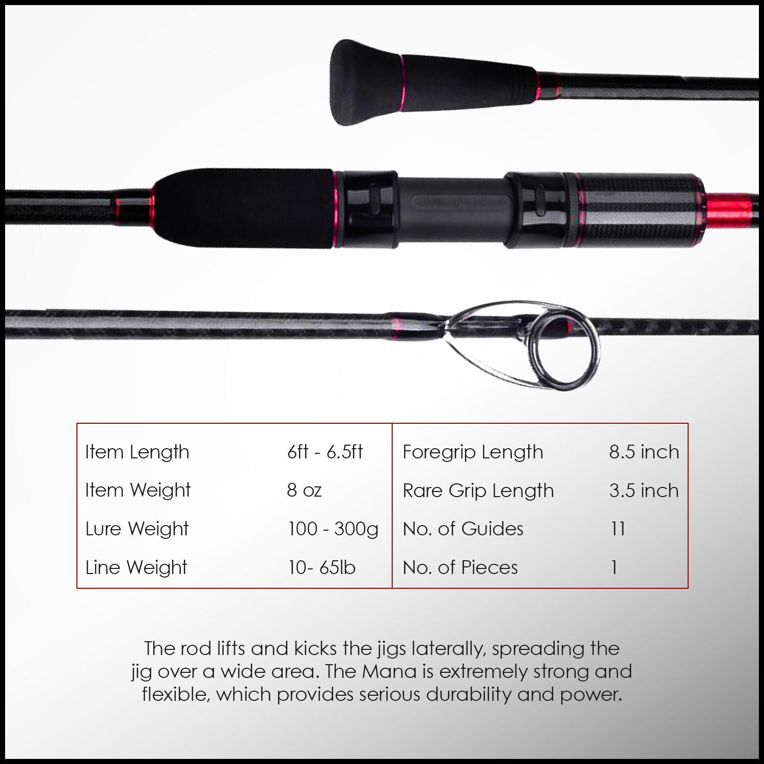 Slow Pitch Jigging Rod 100% Toray Carbon Saltwater Casting Extreme Fishing