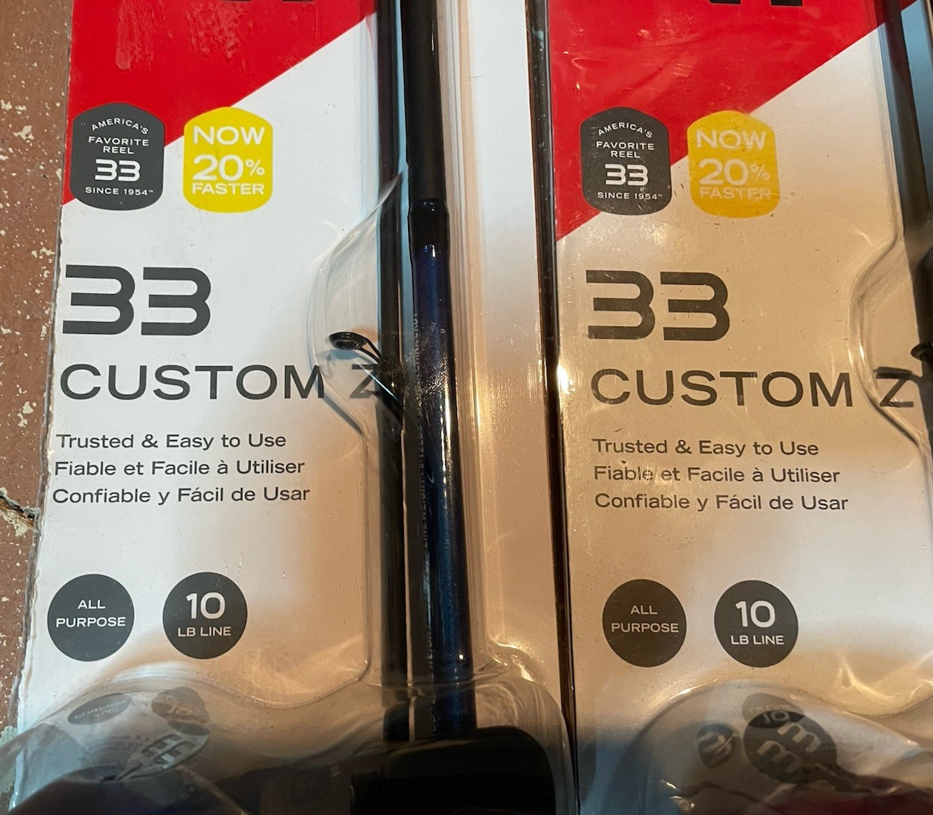 lot 2* new Zebco metal 33 Custom-Z 58″ rod Combo w/tackle