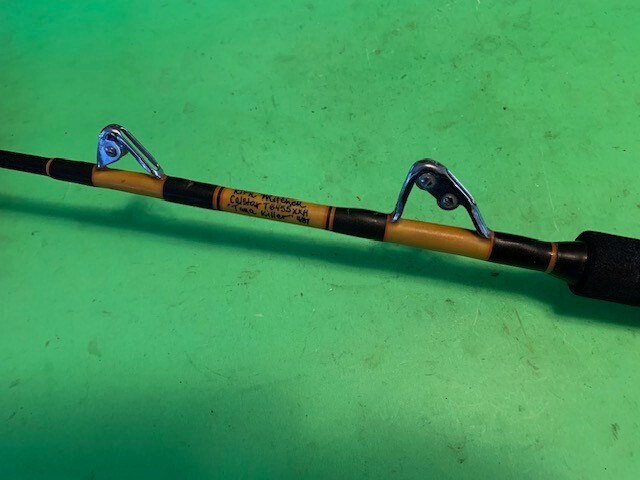 CUSTOM BUILT CALSTAR T6455XXH 5 FOOT 2 INCH 50 TO 120 POUND RATED FISHING ROD