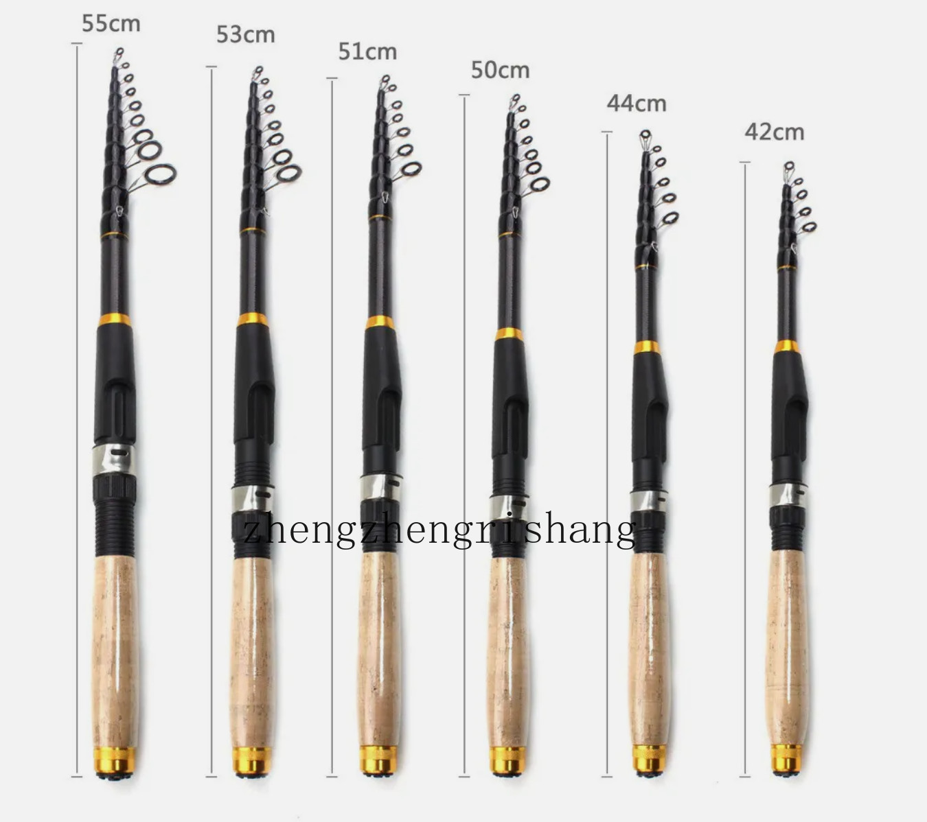 1.8M-3.6M Spinning Fishing Rod Carbon Fiber Telescopic Pole Fresh Saltwater Rod