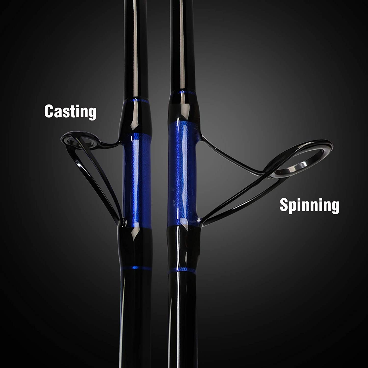 Saltwater Fishing Rod Jigging 2Piece Spinning Casting Portable Travel Jig Pole