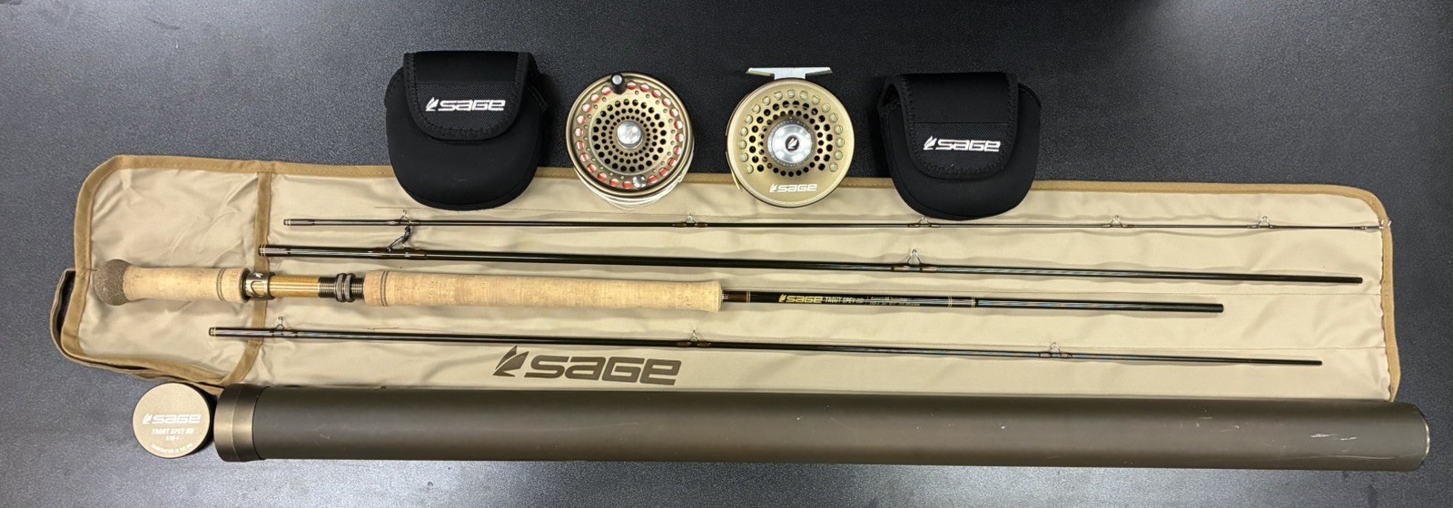 Sage Trout Spey HD 3103-4 Rod – 10’3″ 3wt, 4pc Trout Spey reel/extra spool.