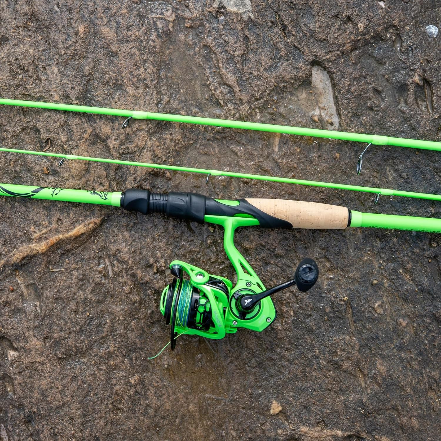 Right Hand Zephyr Dual-Tip Fishing Rod Reel Combo IM6 Graphite 2Pc Handle