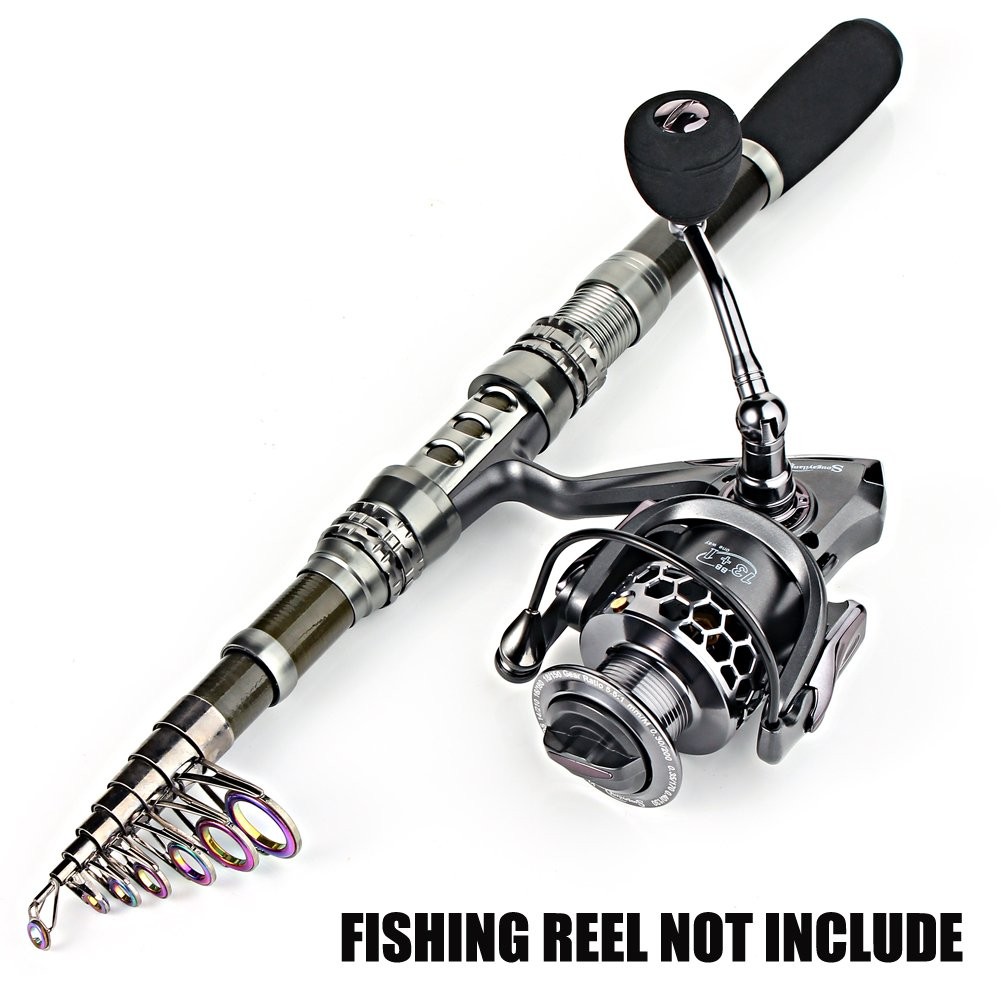 2.4M 7.87FT Telescopic Fishing Rod Durable Carbon Fiber Saltwater Boat Fishing