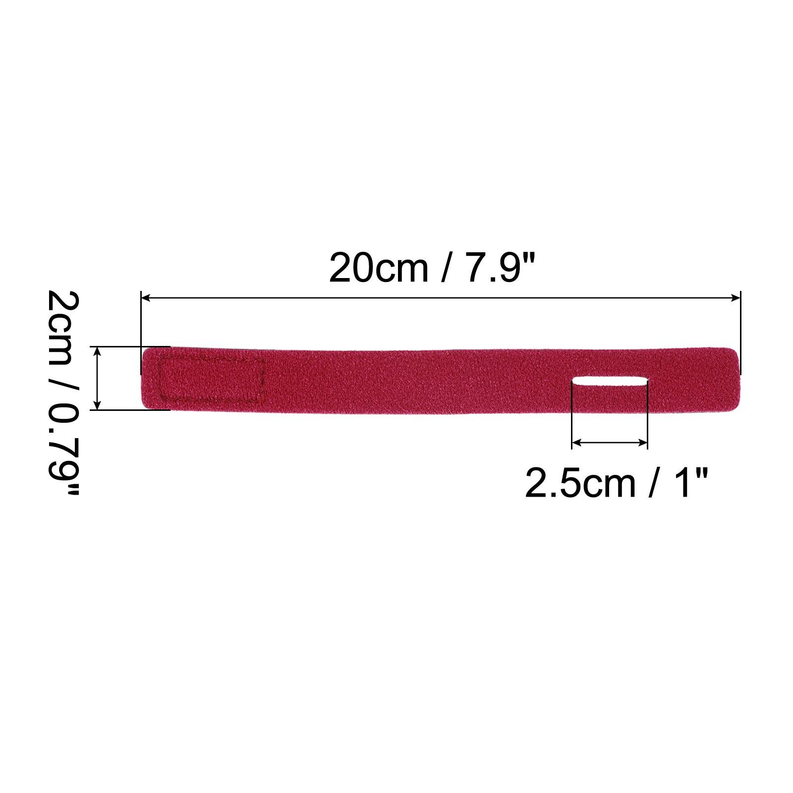 10pcs Fishing Rod Strap, 20cm Stretchy Belts Holders Pole Sleeve Cover, Red
