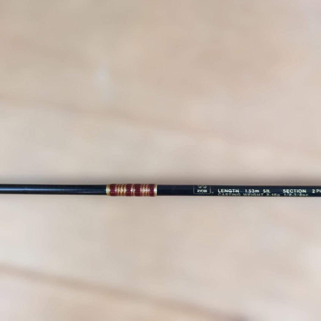 RYOBI 1.53m 2-Piece Graphite Lure Fishing Rod for Light Game Used