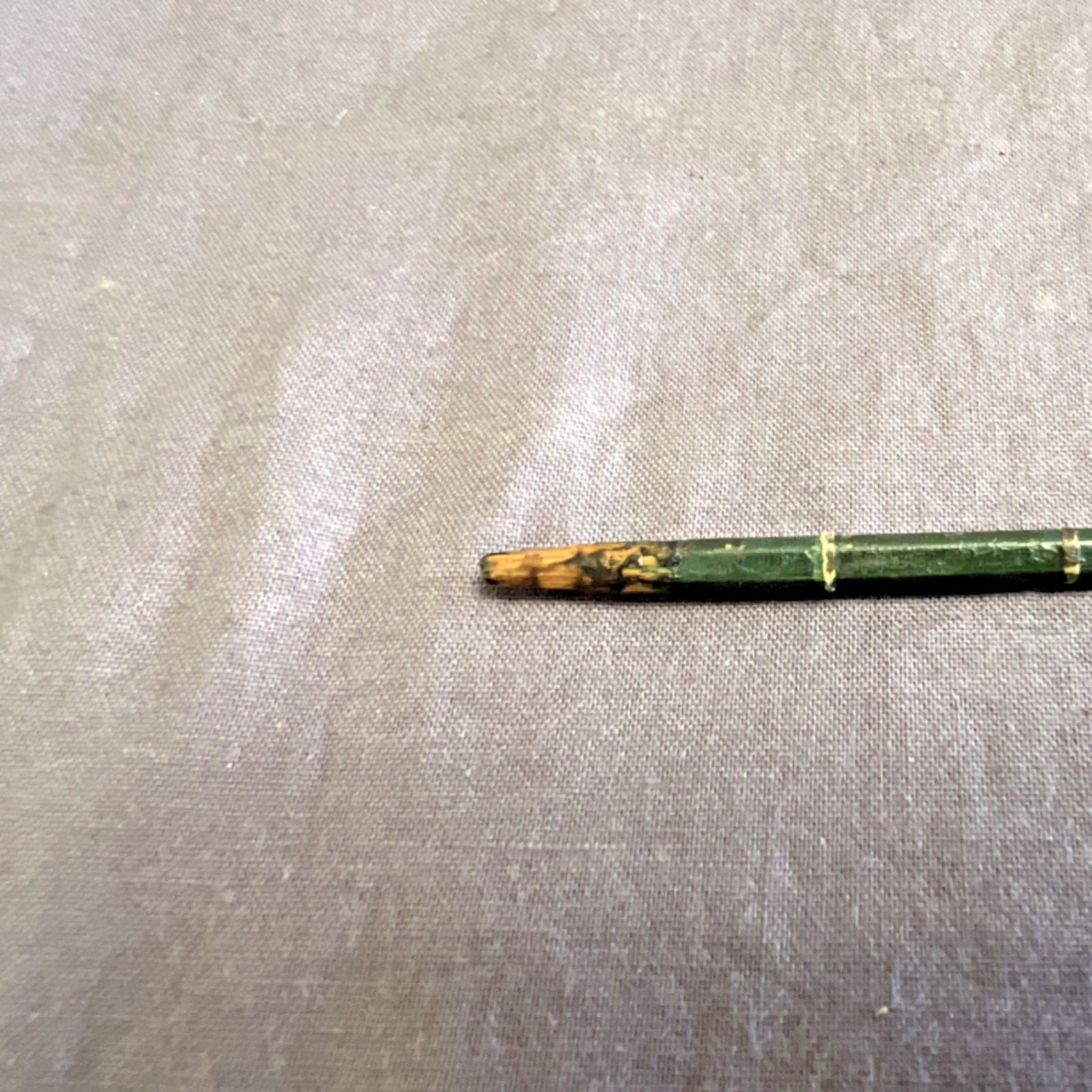 Green Fly Fishing Rod 9.5 ft 3pc Cork Handle Metal Ferrules Vintage