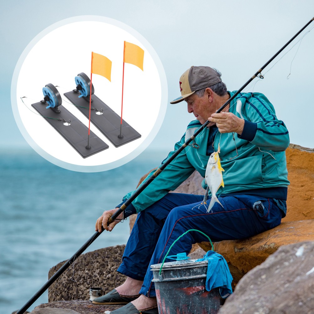 2Pcs Practical Ice Fishing Rod Durable ABS Portable Outdoor Winter Fishing Gear