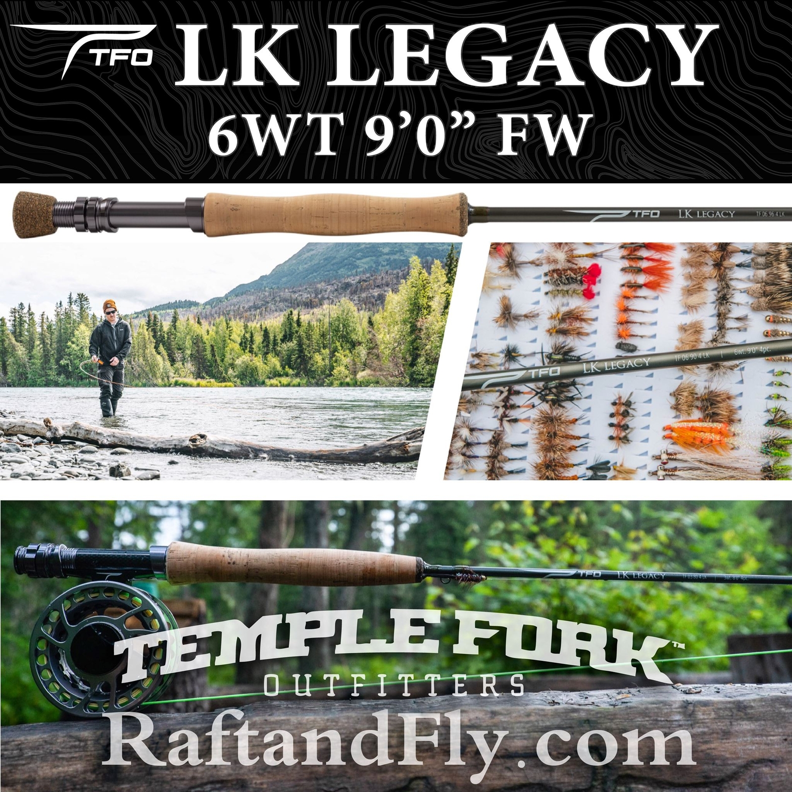 TFO LK Legacy 6wt 9’0″ FW Saltwater Fly Rod | Lifetime Warranty – FREE SHIPPING