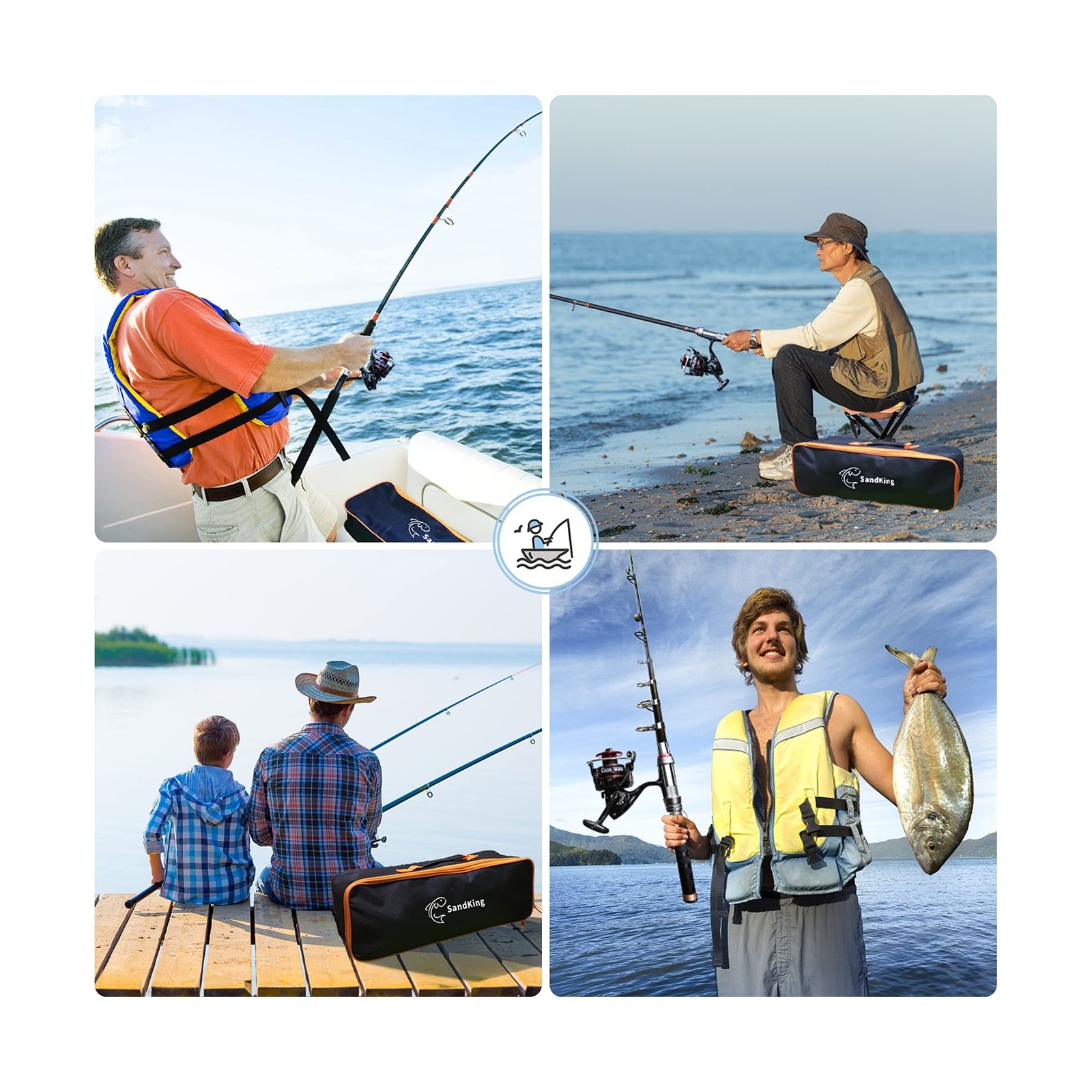 Fishing Pole Kit, Carbon Fiber Telescopic Fishing Rod and Reel Combo with Spi…