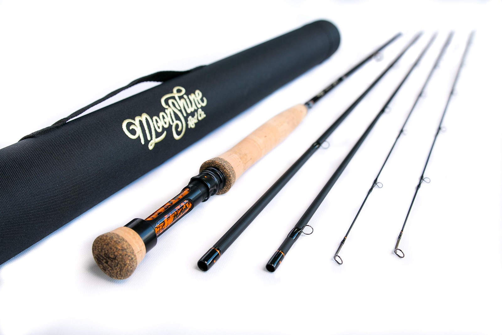 Moonshine Rod Company Fly Fishing Rod with Carrying Case and Extra Rod Tip Se…