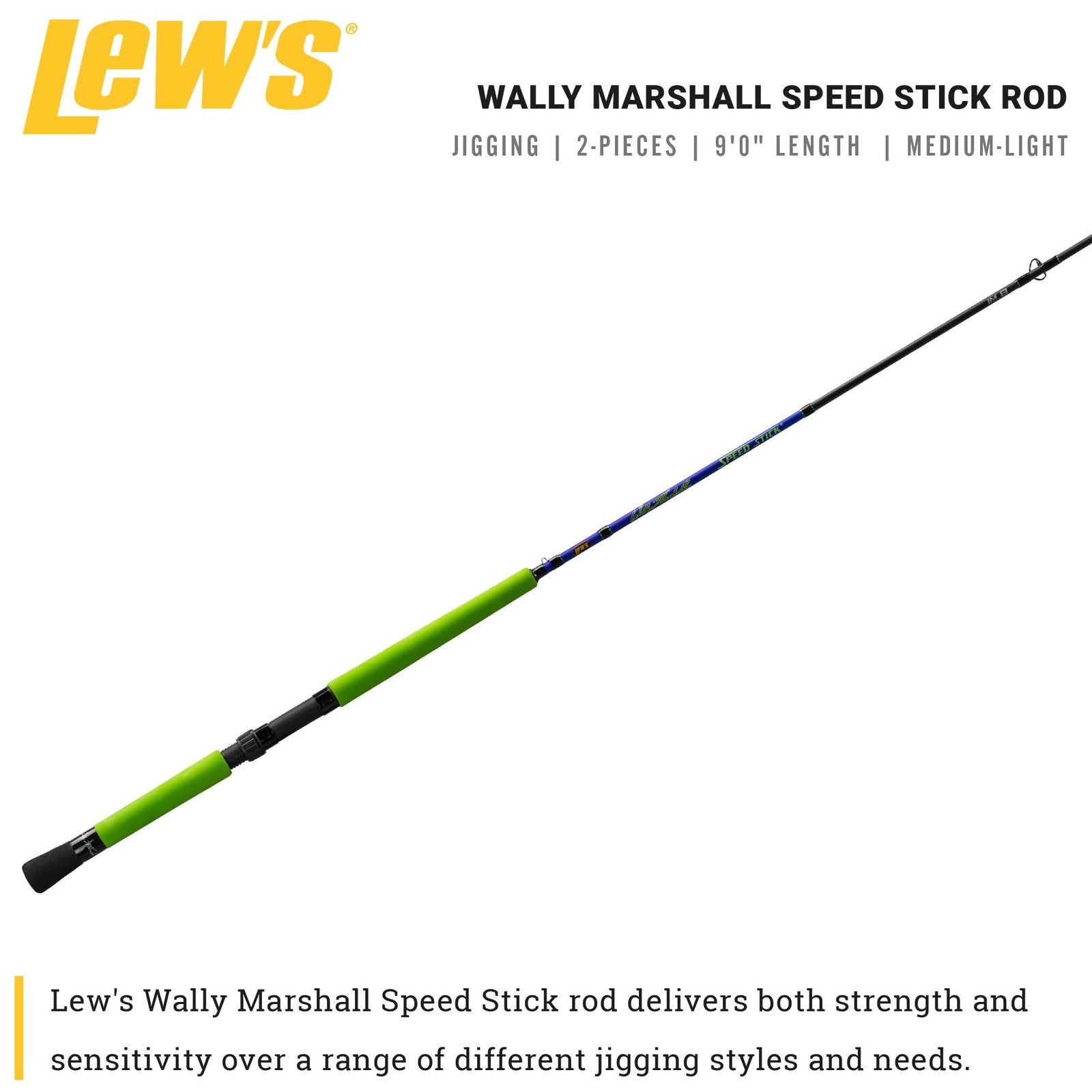 Lew’s Wally Marshall Speed Shooter 9’0″ Medium Light 2-Piece Speed Stick