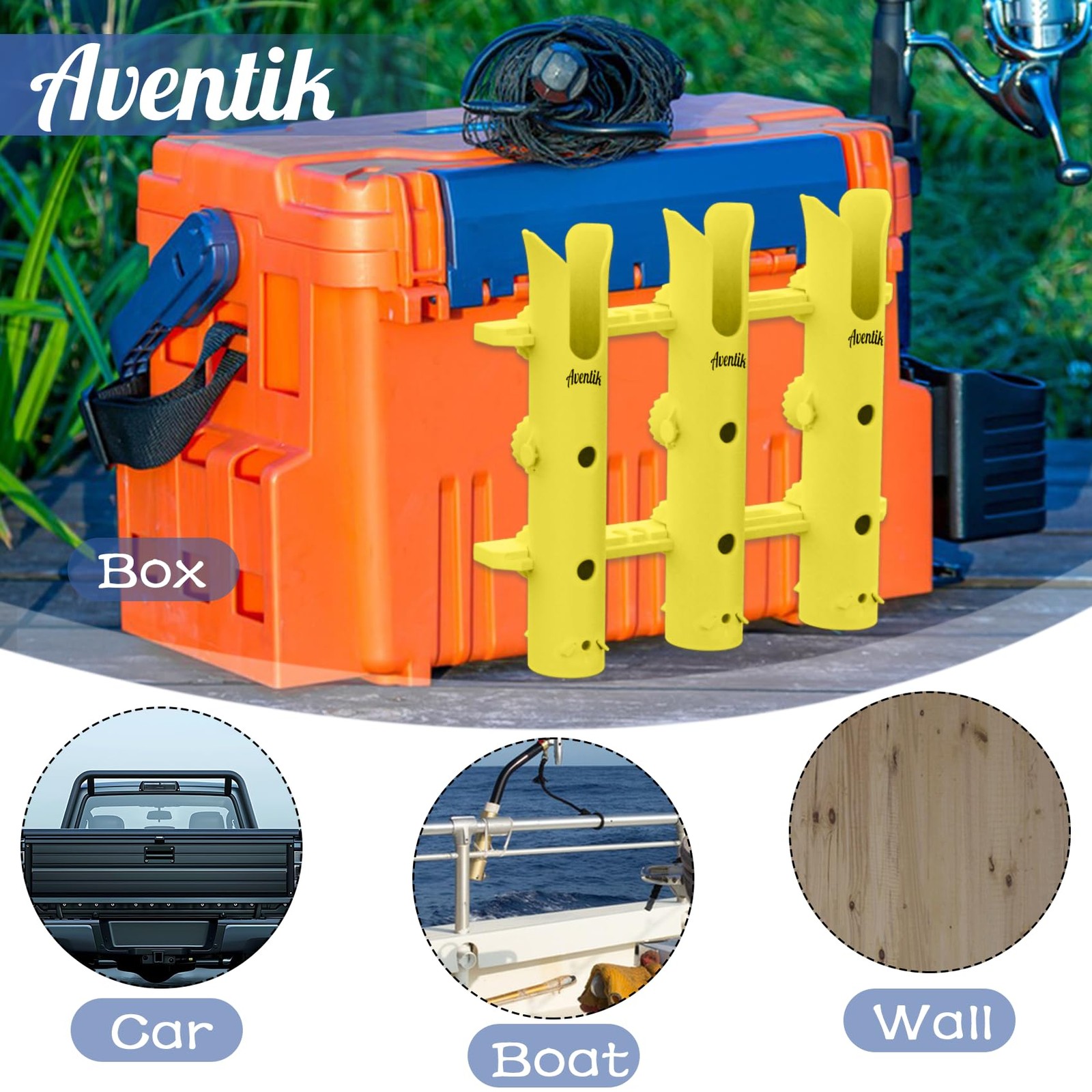 Aventik Fishing Rod Holders Tube Boat Accessories Fishing Rod Combo Storage For