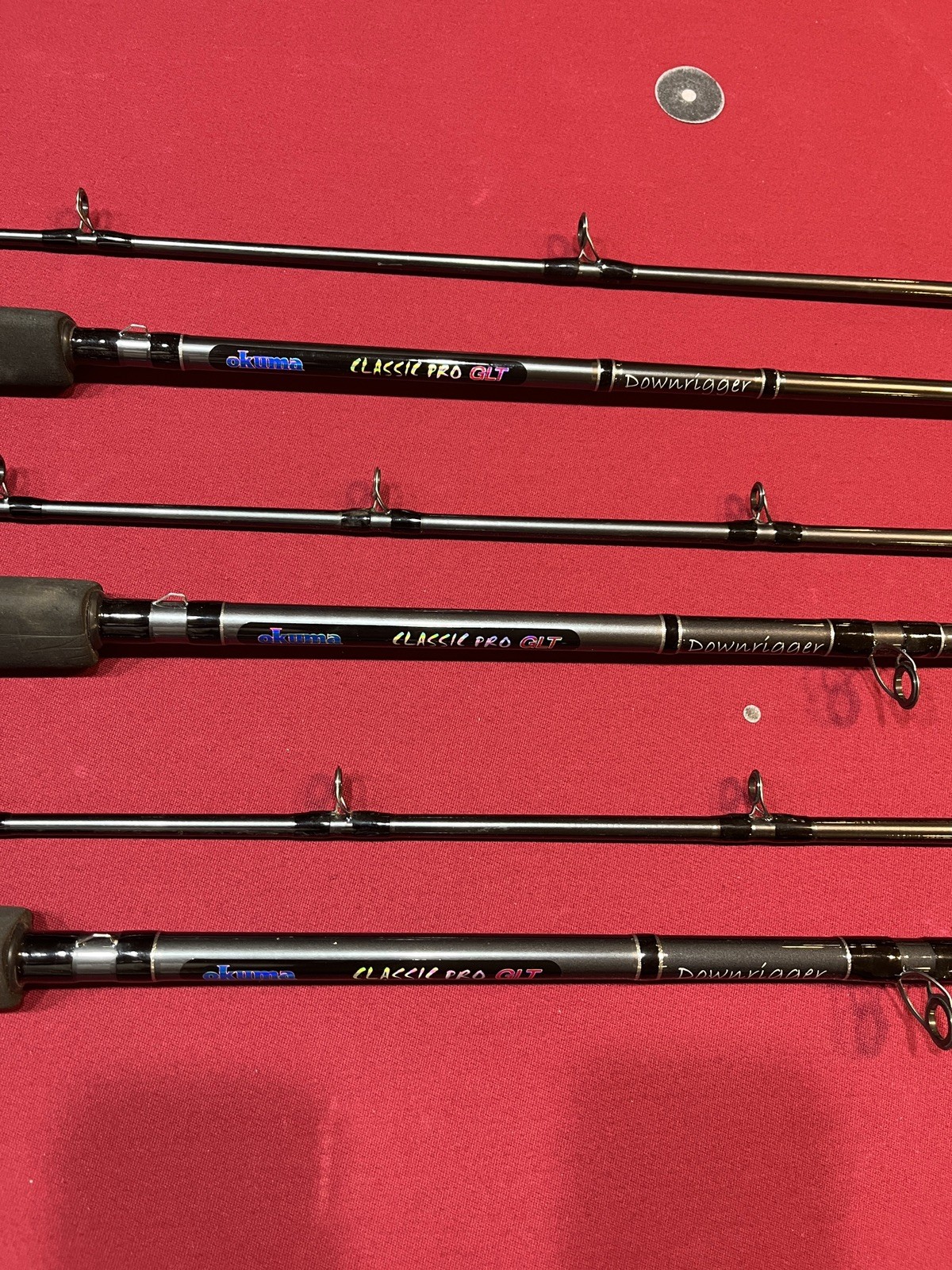 3 Okuma Classic Pro GLT Downrigger Rods(2ea CP-DR-862M & 1ea CP-DR-762M)