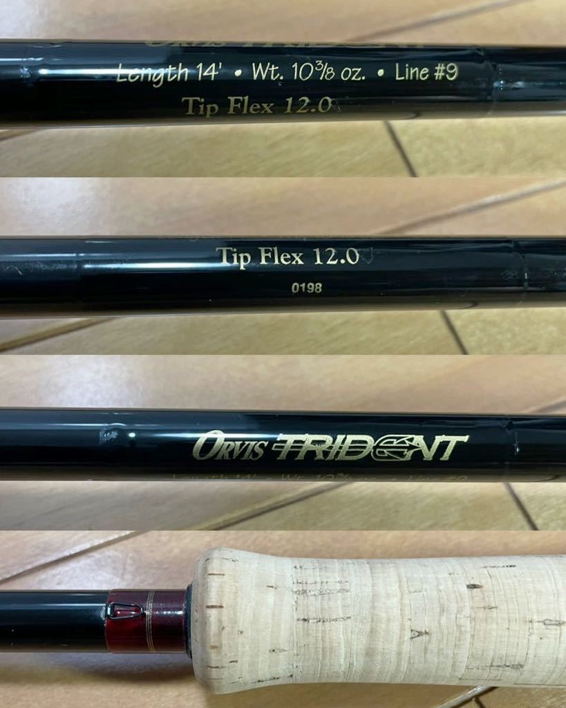 ORVIS TRIDENT 149-3 TIP FLEX12.0 14′ #9 10.3/8oz 3pc Fly Rod Fishing