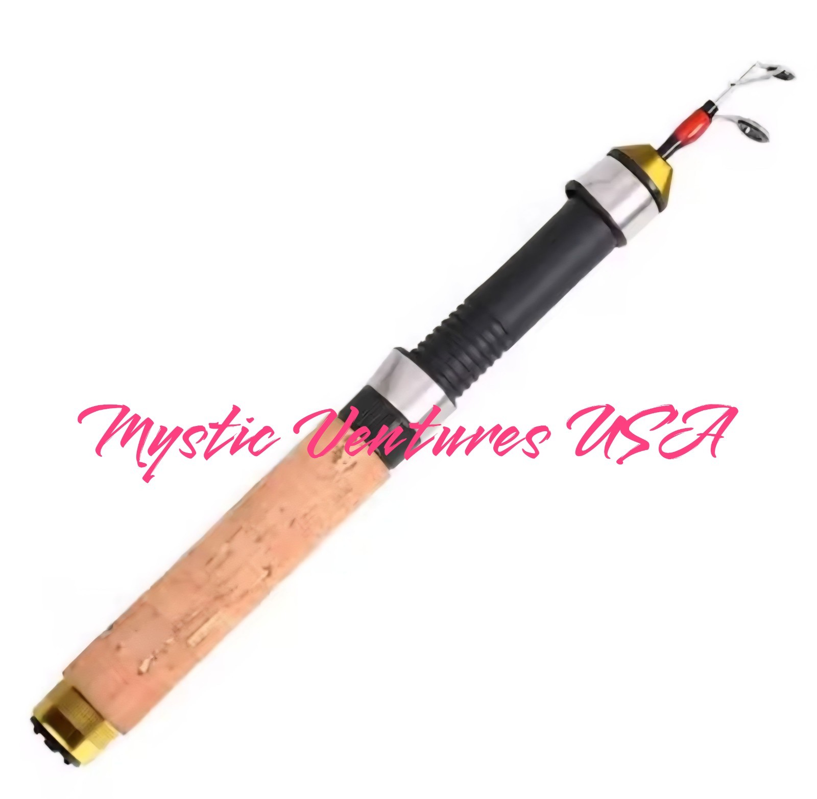 Telescopic Ice Fishing Rod New 60cm (24″) Packs Down To 10″ – Cork Handle Med-Lt