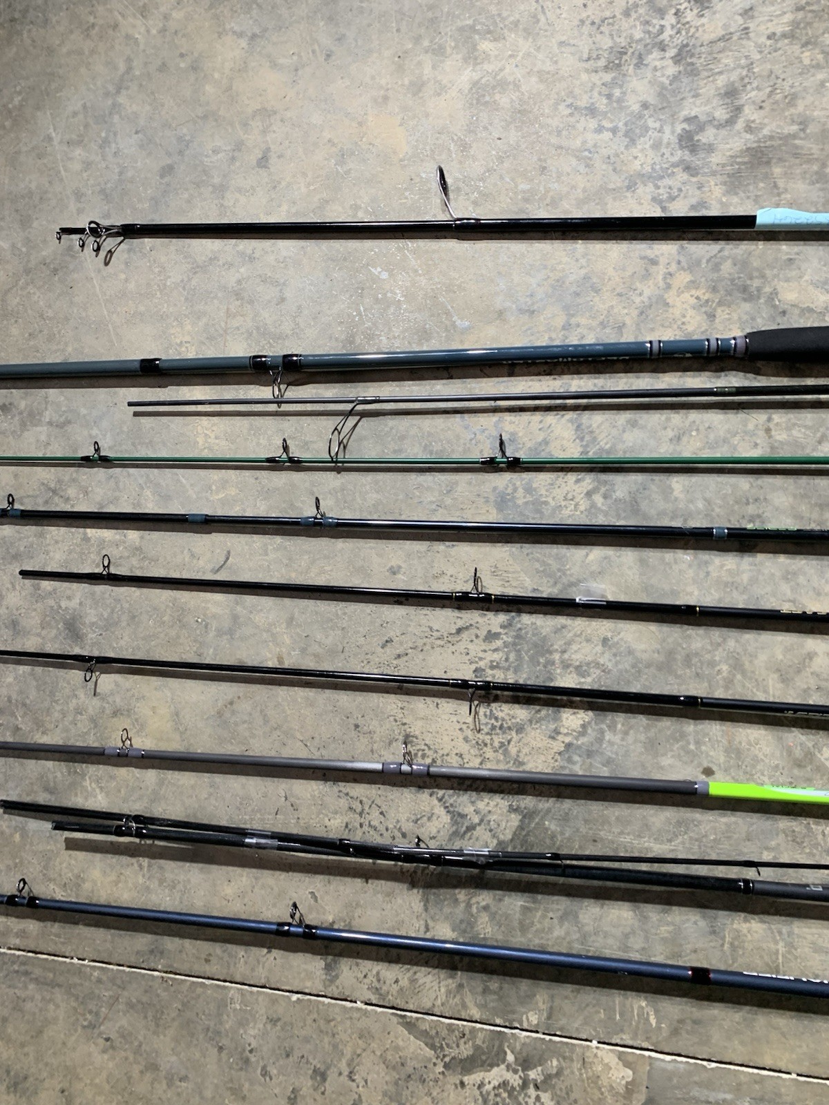 LOT OF 10 BASS PRO SHOPS FISHING RODS (BROKEN)