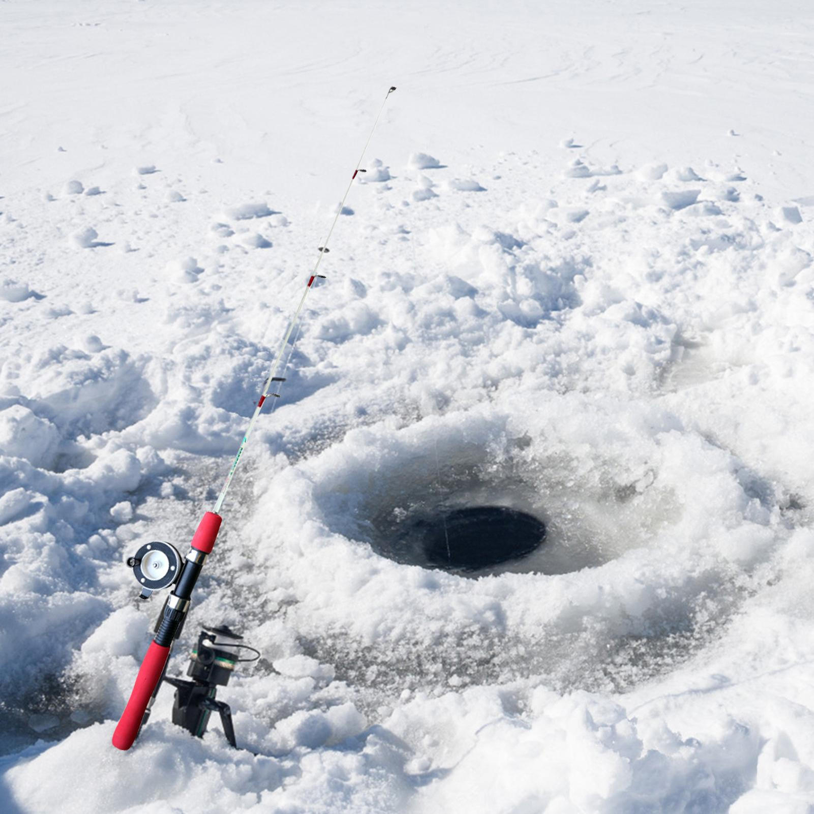 Mini Ice Fishing Rod Fiberglass Fiber Pole Fishing Rods Fish Tool