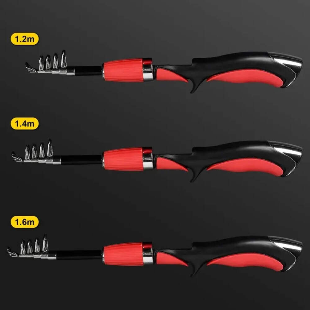 Telescopic Carbon Fiber Rod Superhard Boat 1.2m 1.4m 1.6m Ice Fly Lure Fishing R