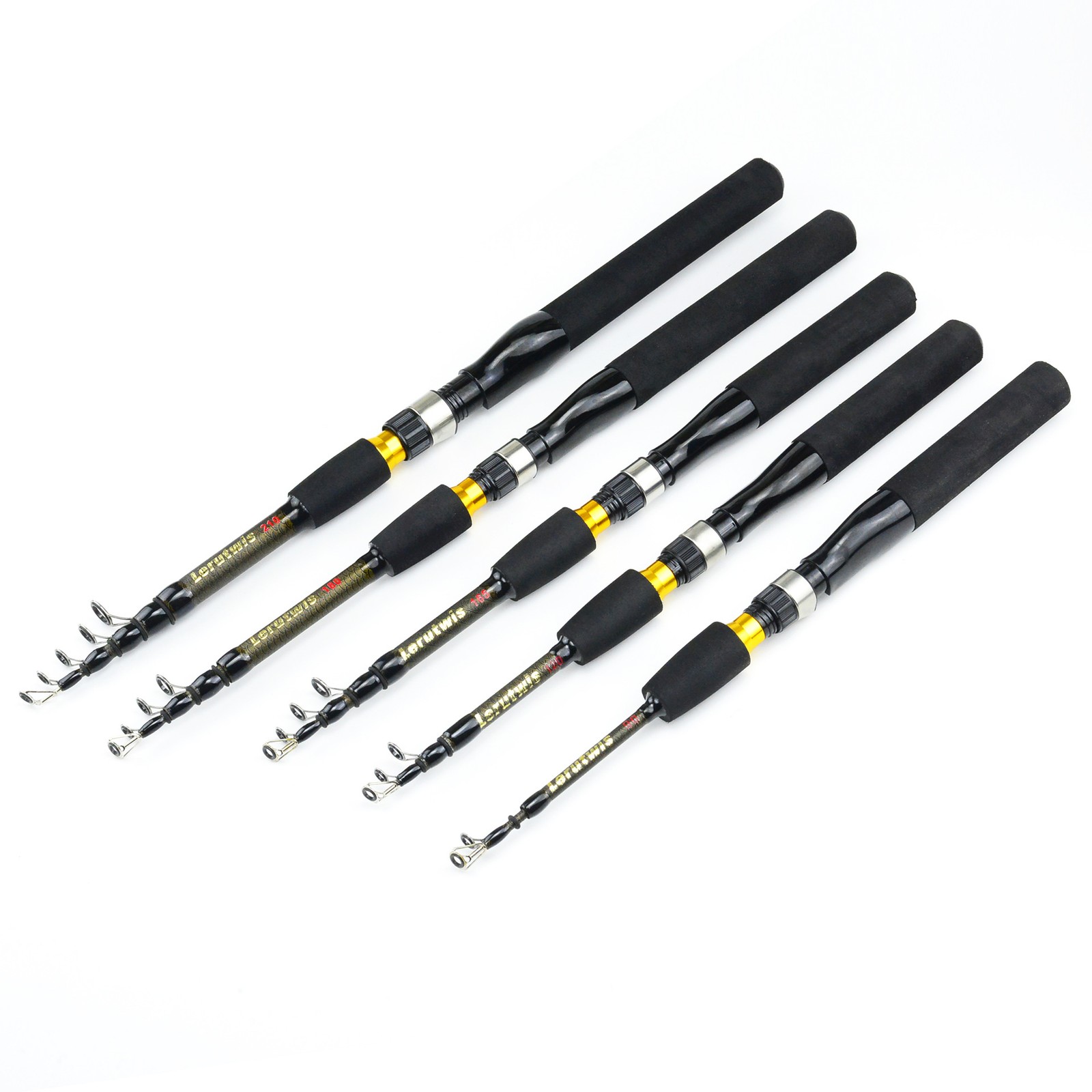 1Pcs 90-210 cm ultra-short telescopic carbon ice fishing rod for sea fishing