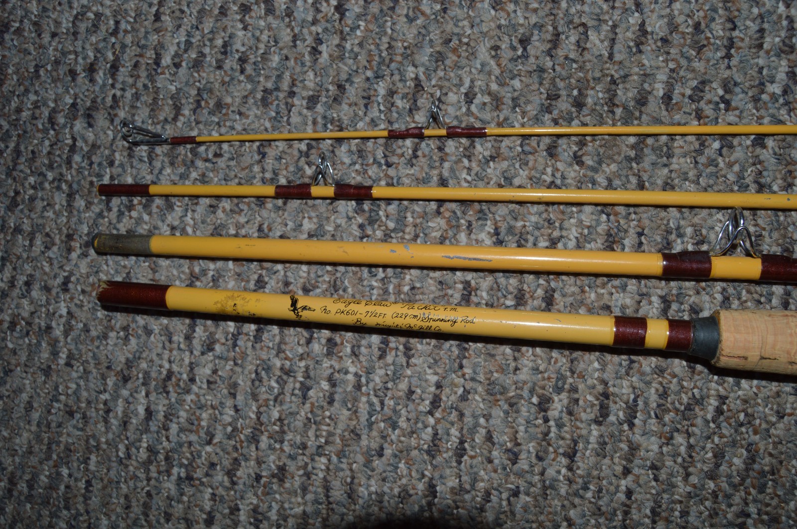 EAGLE CLAW PACKIT SPINNING ROD #PK601-7 36 FOOT