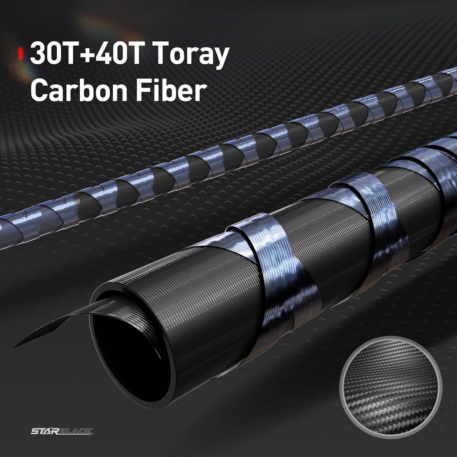 Star Blade Ultralight Fishing Rod, 30T+40T Toray Carbon Fiber, 3A Cork Handle