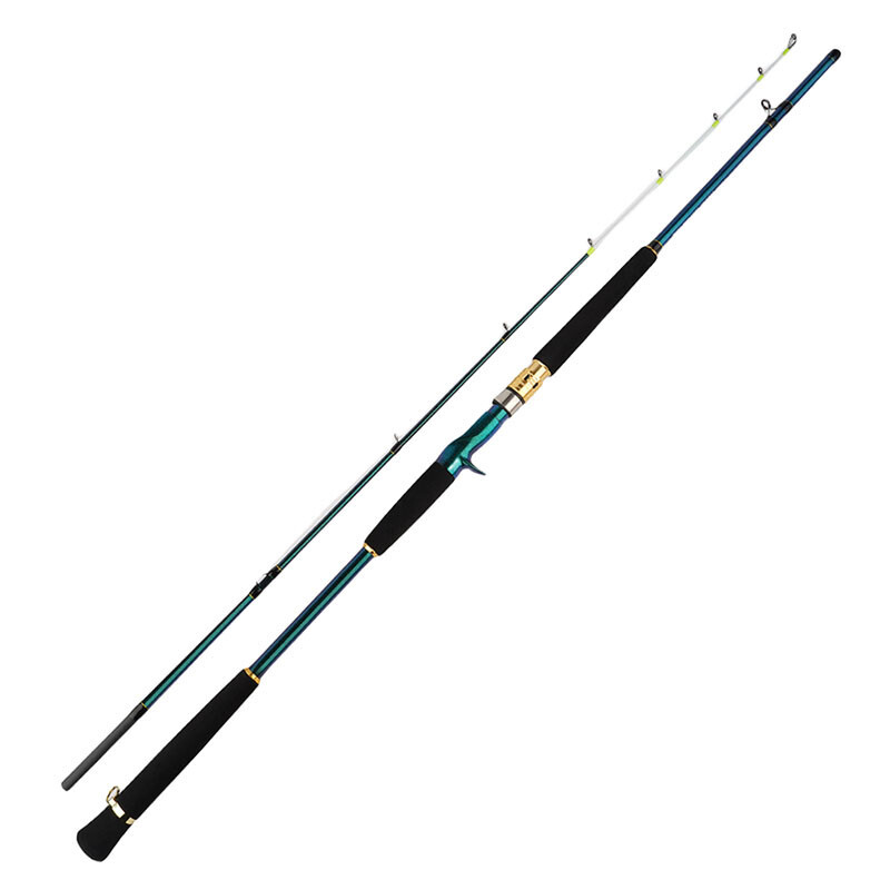 HAIBAO Seawater Boat Rod 6’6″ 10-25lb Spinning Casting Rod Carbon Solid Tips