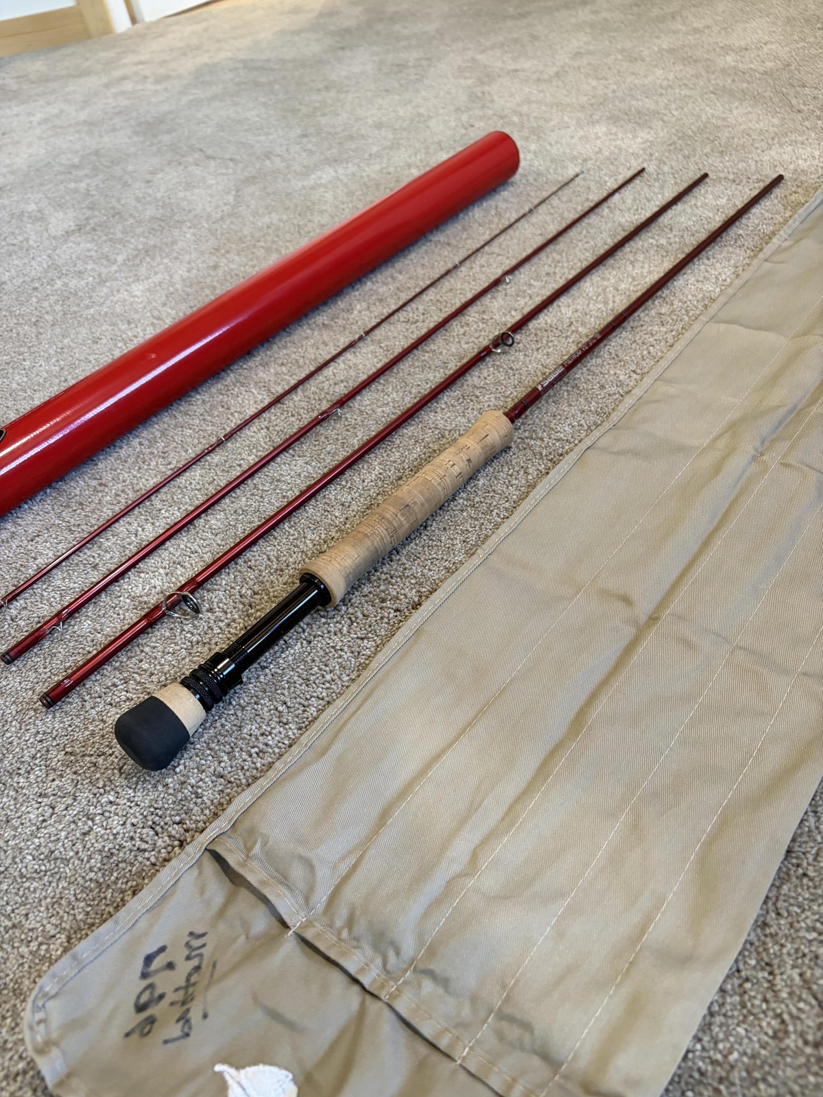 Sage Method 796-4 Fly Rod 9’6 7wt 4 Piece Red Graphite Konnetic Extra Fast Rod