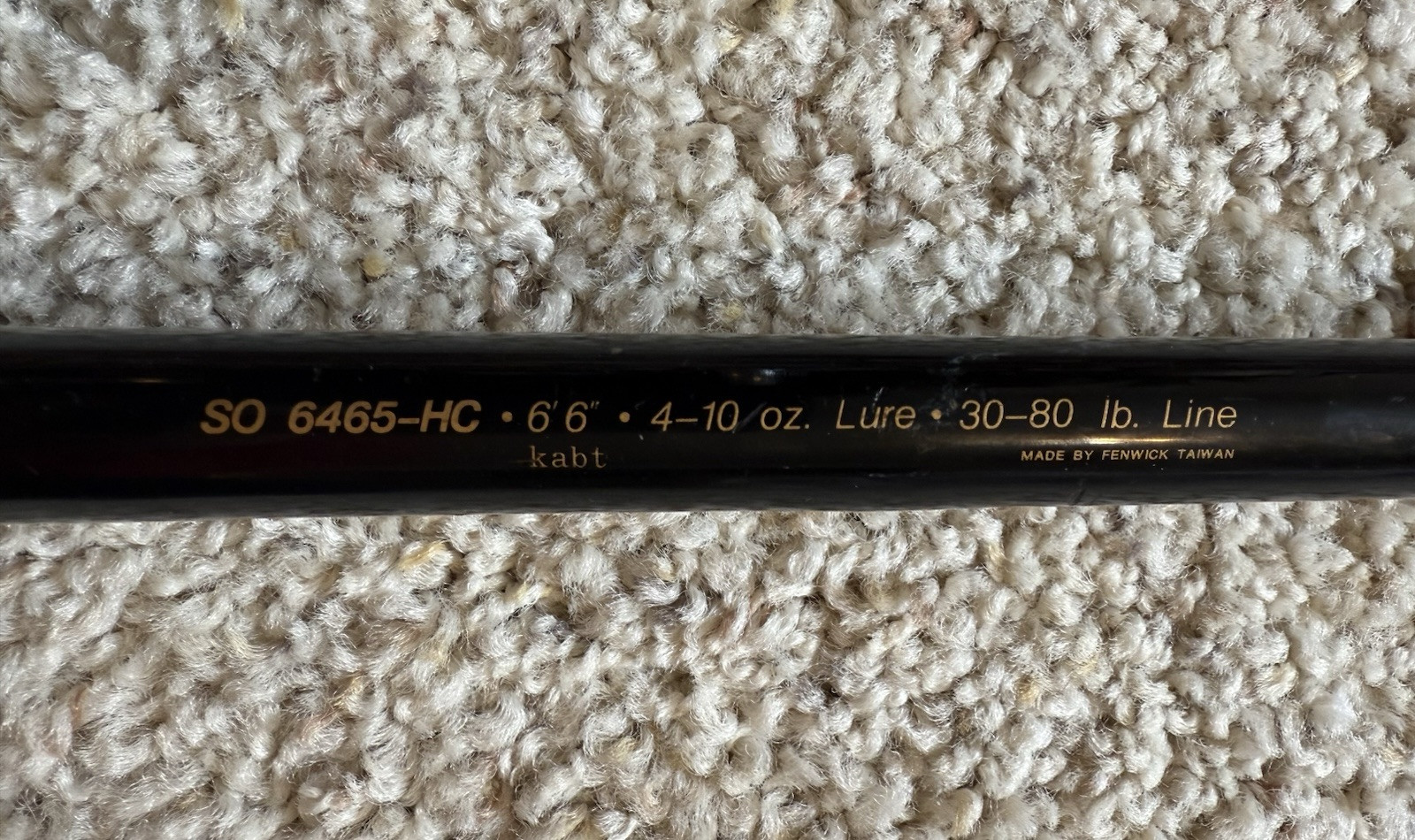 Vintage Fenwick 6’-6” Seahawk Offshore SO~6465HC 30-80 Lb Test Line Fishing Rod