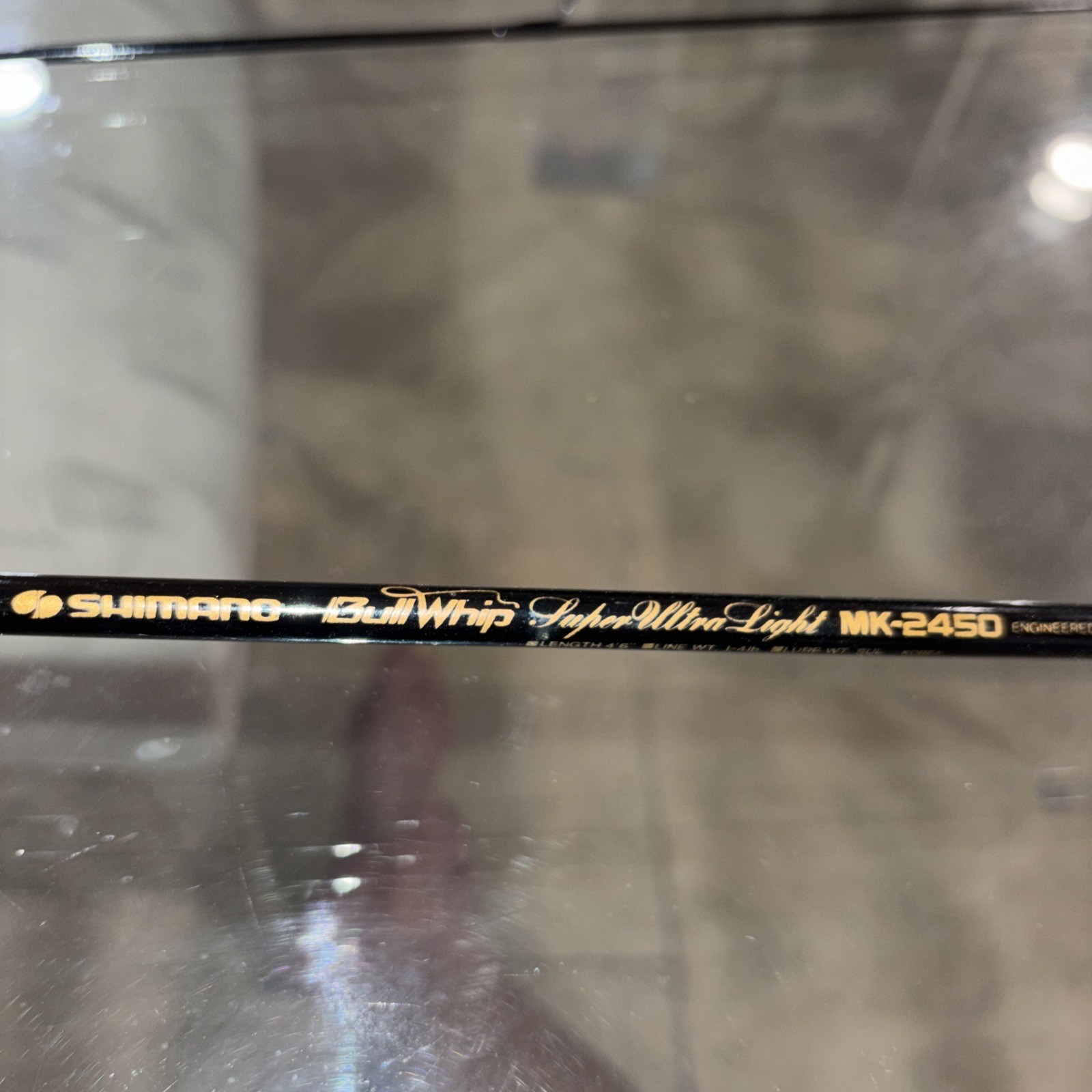 Shimano BULLWHIP SUPER ULTRA LIGHT MK-2450 4’6″ 1-4lb Spinning Fishing Rod #A