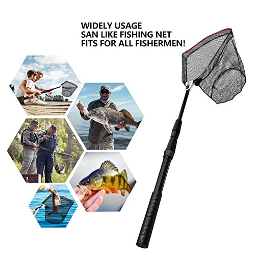 SAN LIKE Fishing Net Collapsible Landing Net 37-98in