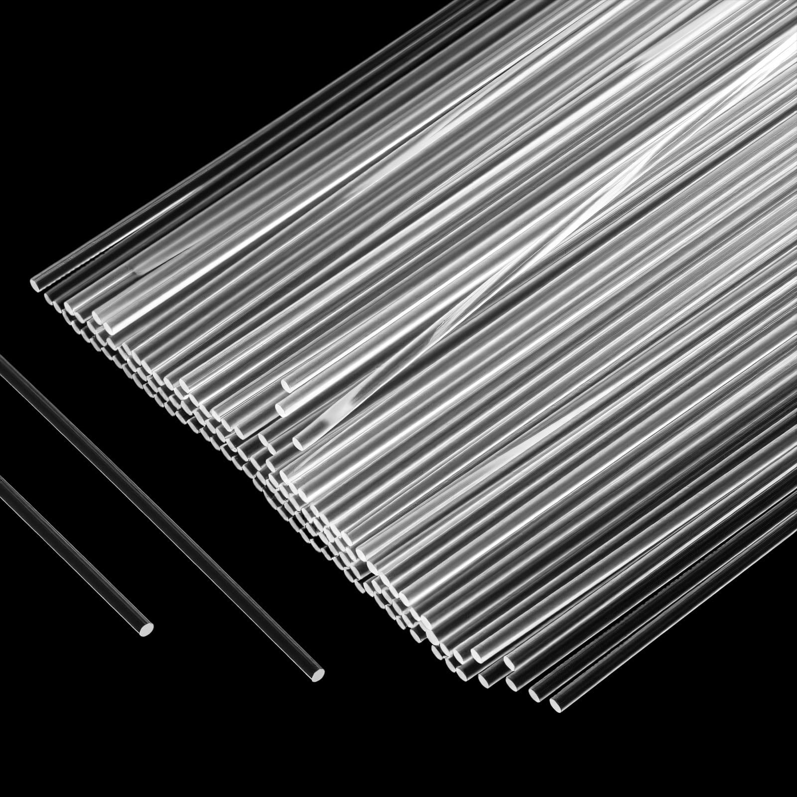 120 PCS Flat Clear Cupcake Topper Sticks, 8 Inch 2 mm Diameter Clear Acrylic …
