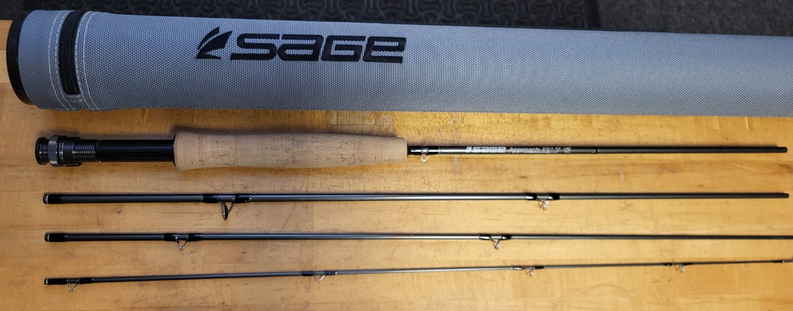 Sage Approach 370-4 7′ 3wt 4pc Fly Fishing Rod Graphite III Excellent condition