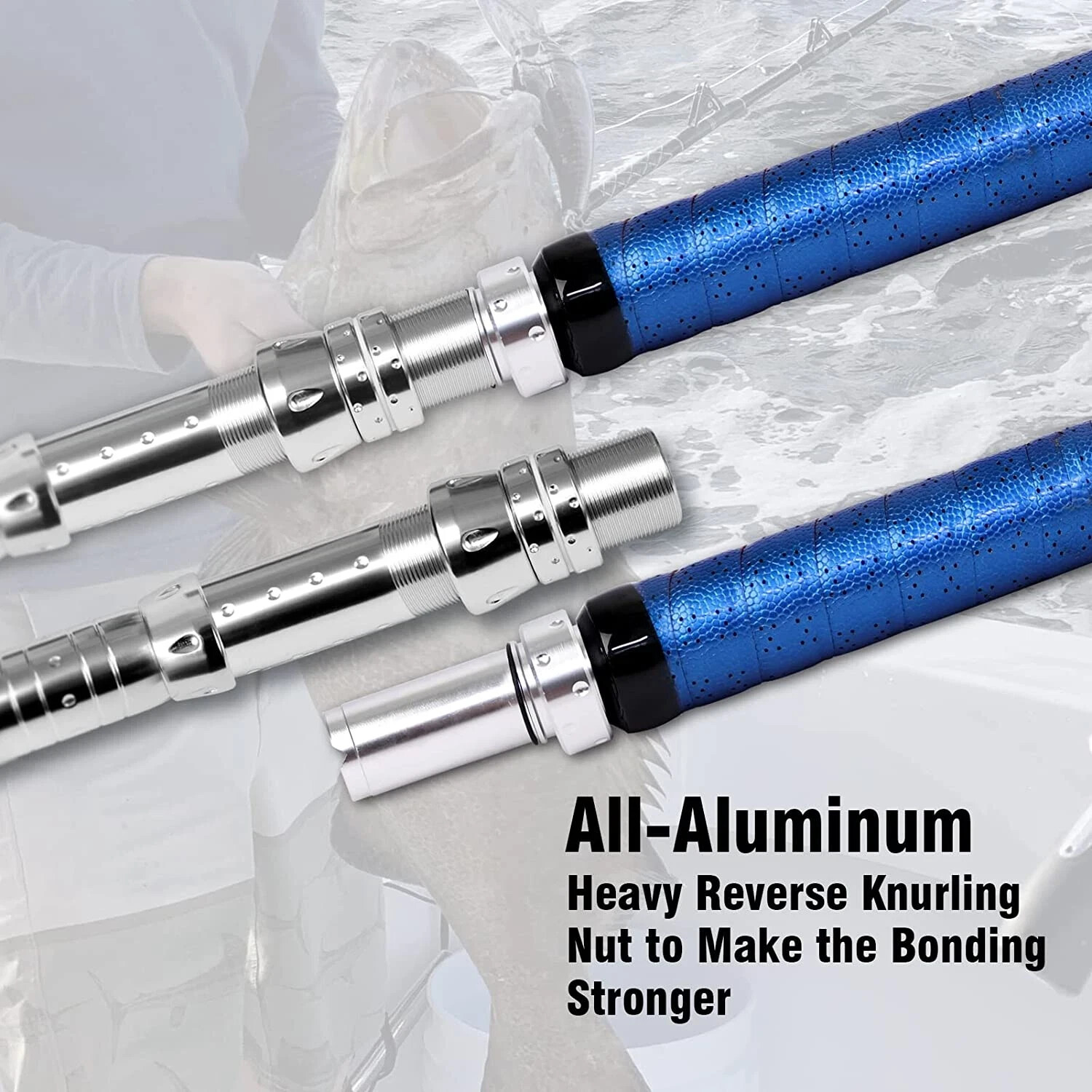 Bent Butt Trolling Rod 2-Pc Saltwater Offshore Conventional Roller Fishing Pole